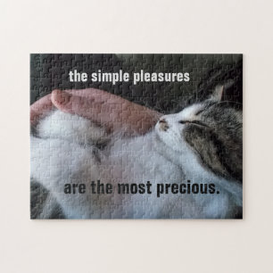 Quebra-cabeça Cute Kitten Cote Simples Agradece Mais Precioso