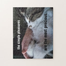 Quebra-cabeça Cute Kitten Cote Simples Agradece Mais Precioso