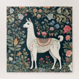 Quebra-cabeça Cute Llama Elegant Floral