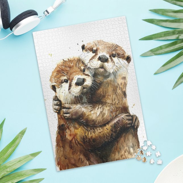 Quebra-cabeça Cute Otter Love Jigsaw Puzzle (Criador carregado)