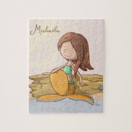 Quebra-cabeça Cute Personalizado Mermaid Praia