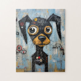 Quebra-cabeça Cute Puppy Funny Dog Mixed Media Animal Pet