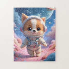 Quebra-cabeça Cute Space Puppy Astronaut Jigsaw Puzzle