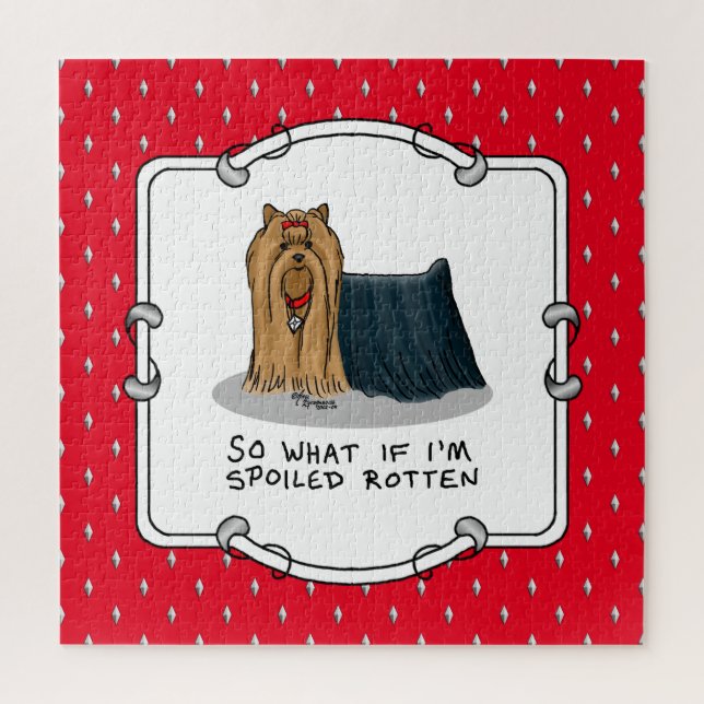 Quebra-cabeça Cute Spoilado Rotten Yorkshire Terrier (Yorkie) (Vertical)