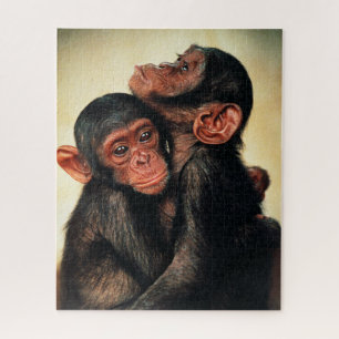 Quebra-cabeça Cutest Baby Animals Chimpanzee Hug