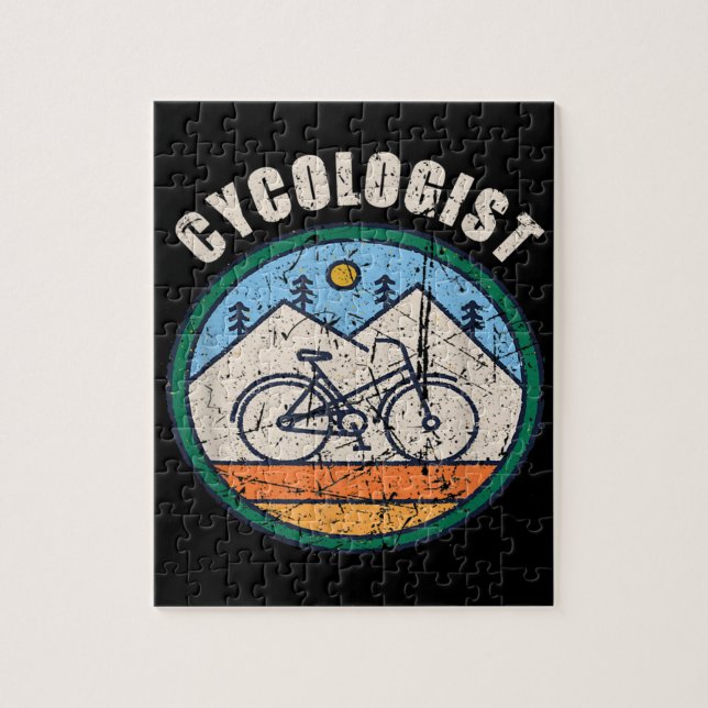 Quebra-cabeça Cycologist Funny Bicicleta Ciclografando Presente  (Vertical)