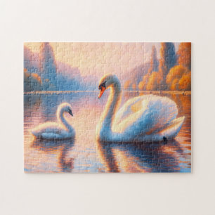 Quebra-cabeça Cygnet e Swan
