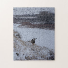 Quebra-cabeça D16 Mule Deer Doe em River Valley