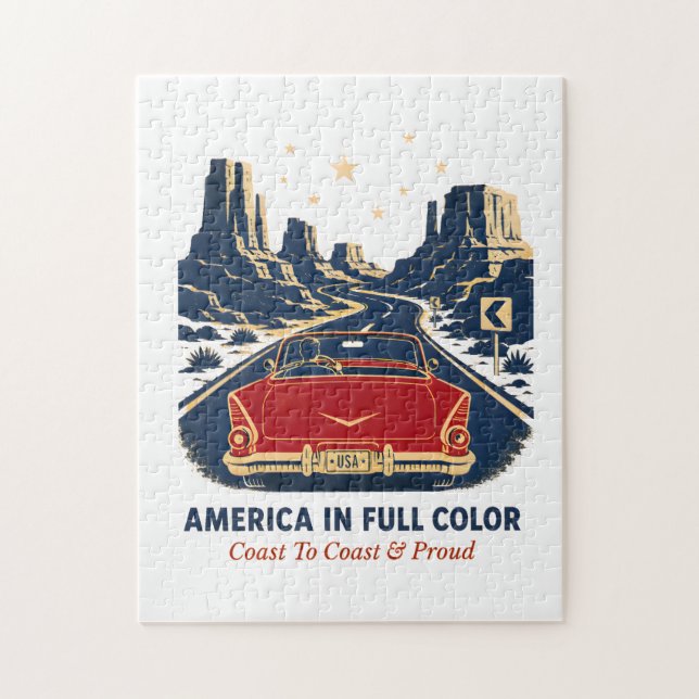 Quebra-cabeça da América em Cores (Vertical)