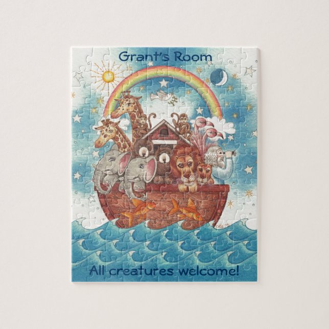 Quebra-cabeça da arca de Noah personalizado (Vertical)