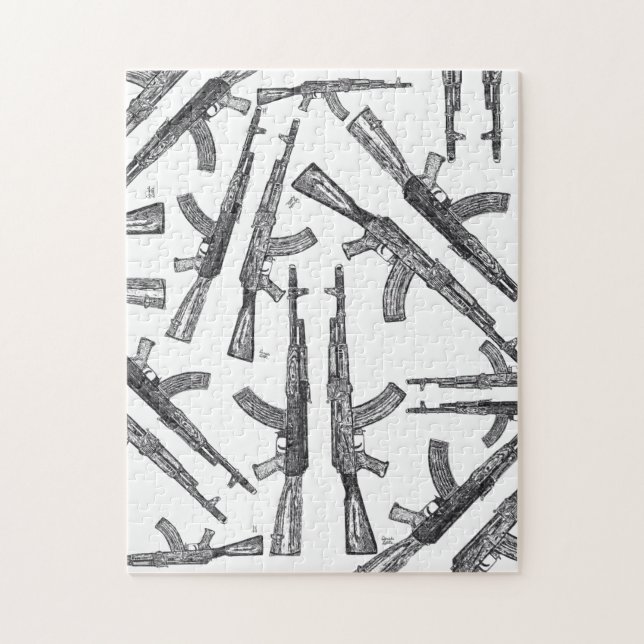 Quebra-cabeça da arma de fogo de AK47 (Vertical)