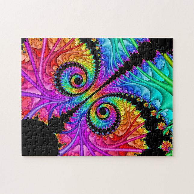 Quebra-cabeça da arte do Fractal dos gêmeos da (Horizontal)