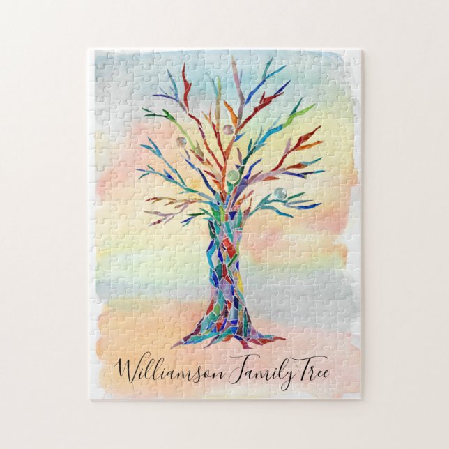 Quebra-cabeça da Árvore da Família de Nomes Person (Vertical)