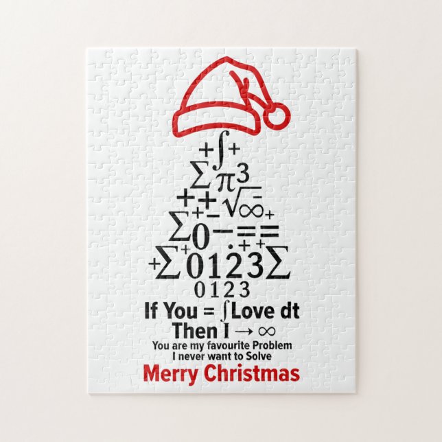 Quebra-cabeça da Árvore de Natal de Matemática - P (Vertical)