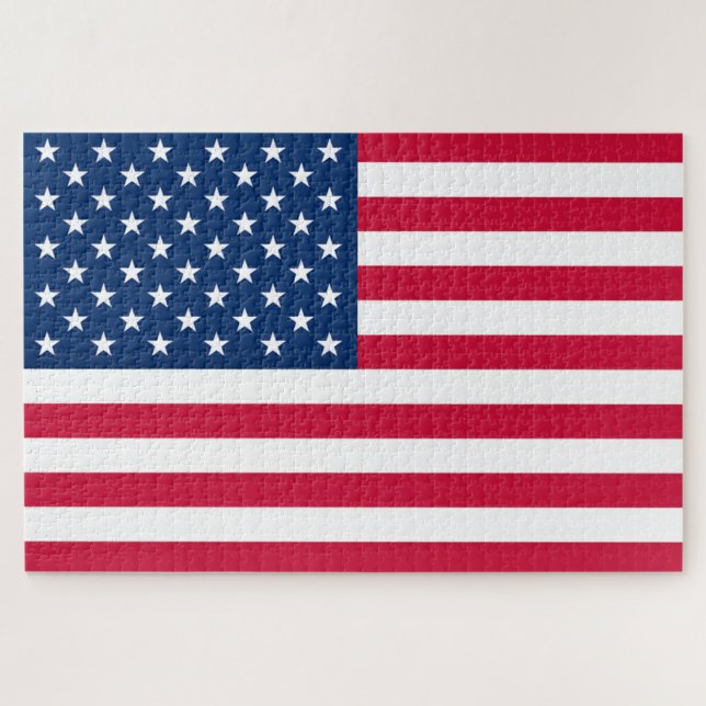 Quebra-cabeça da Bandeira Americana Patriótica (Horizontal)