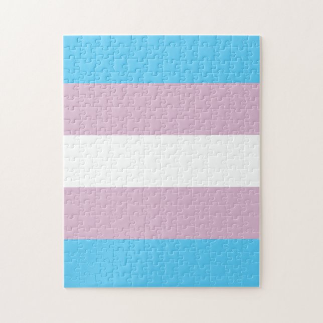 Quebra-cabeça da bandeira do Transgender (Vertical)