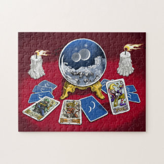 Quebra-cabeça da bola de cristal de Tarot do caixa