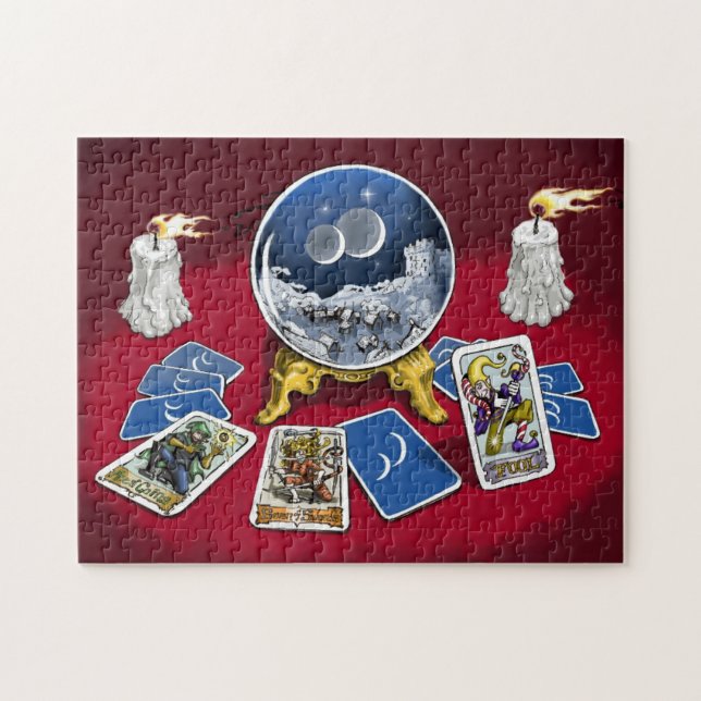 Quebra-cabeça da bola de cristal de Tarot do caixa (Horizontal)