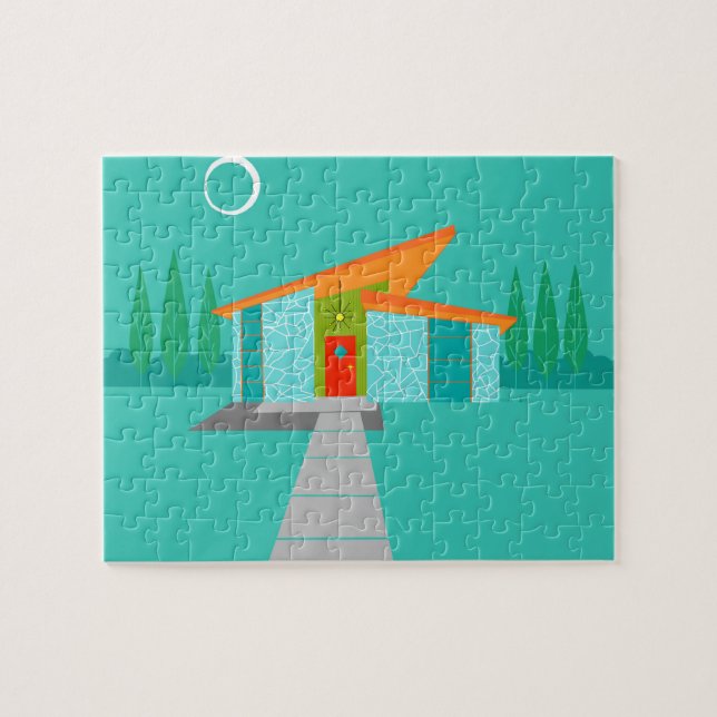 Quebra-cabeça da casa dos desenhos animados da era (Horizontal)