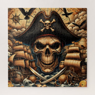 Quebra-cabeça da Caveira Pirata