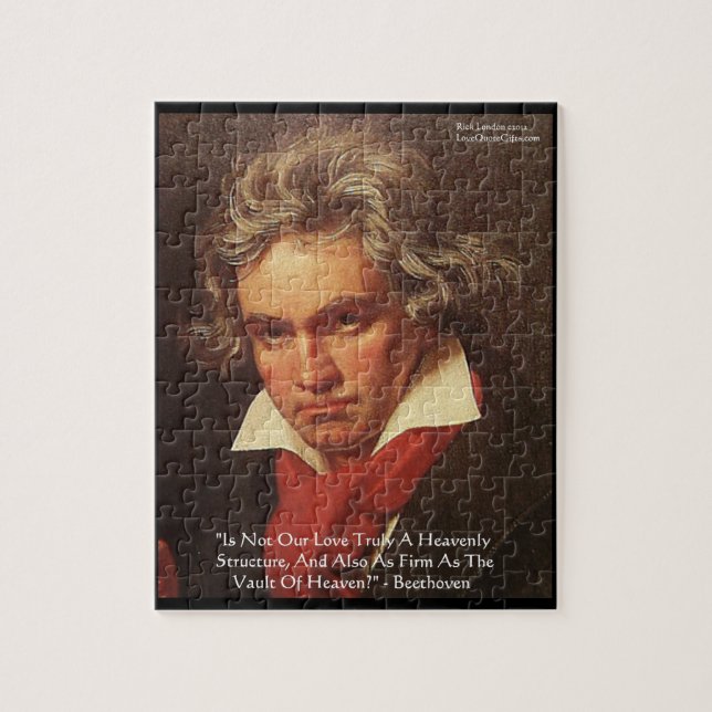Quebra-cabeça da Citação de Amor de Beethoven "Do  (Vertical)