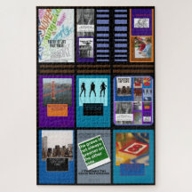 Quebra-cabeça da coleção de livro do autor