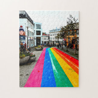Quebra-cabeça da Colorida Rua de Reykjavik