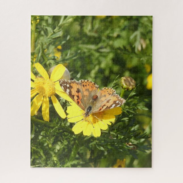 Quebra-cabeça da Flor Colorida da Borboleta (Vertical)