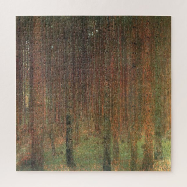 Quebra-cabeça da Floresta de Pinheiro Gustav Klimt (Vertical)