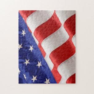 Quebra-cabeça da foto da bandeira americana 11x14