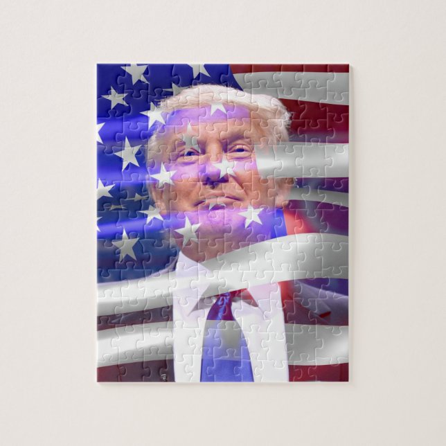 Quebra-cabeça da foto de Donald Trump 8x10 com (Vertical)