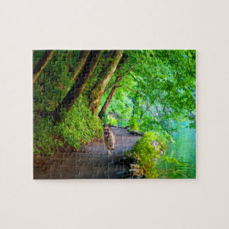 Quebra-cabeça da foto do german shepherd com caixa