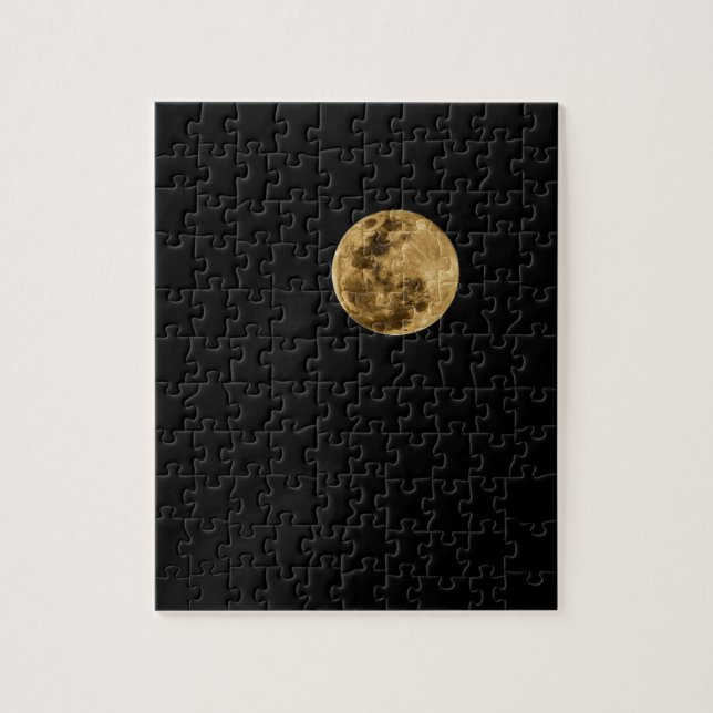 Quebra-cabeça da Lua com fundo preto (Vertical)
