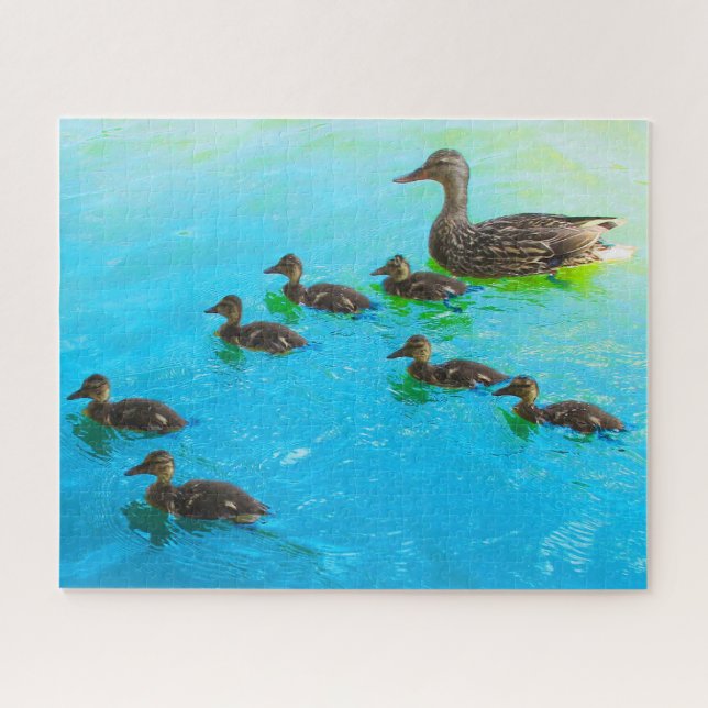 Quebra-cabeça da mamãe com patinhos (Horizontal)