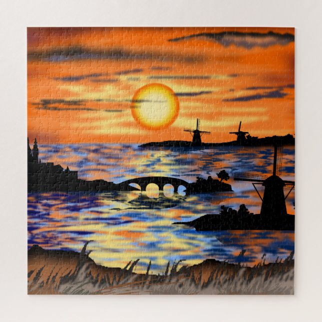 Quebra-cabeça da manhã de julho (Vertical)