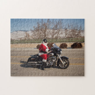 Quebra-cabeça da motocicleta de Papai Noel do
