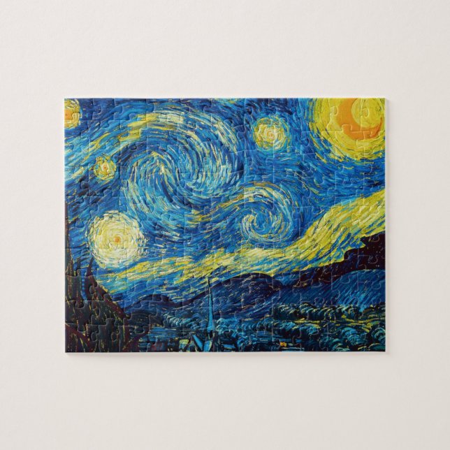 Quebra-cabeça da noite estrelado de Van Gogh (Horizontal)