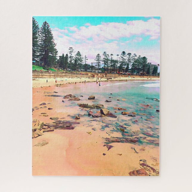 Quebra-cabeça da praia do oceano desafiadora (Vertical)