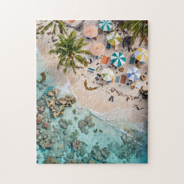 Quebra-cabeça da Praia Tropical (Vertical)
