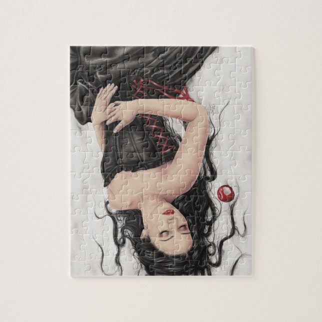 Quebra-cabeça da queda dos brancos da neve (Vertical)