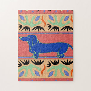 Quebra-cabeça Dachshund abstrato