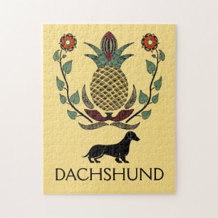Quebra-cabeça Dachshund Bem-Vindo Pineapple,
