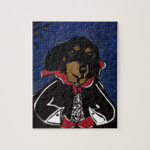 Quebra-cabeça Dachshund de Halloween