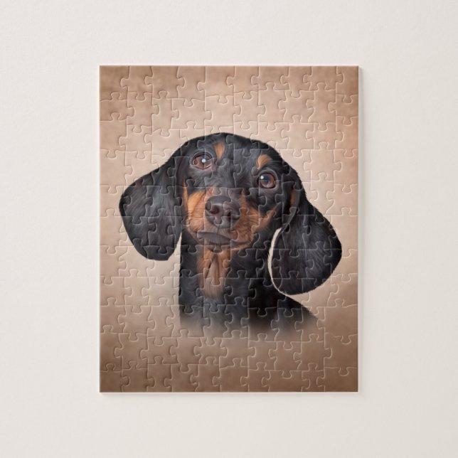 Quebra-cabeça Dachshund de raça Cão Desenho (Vertical)