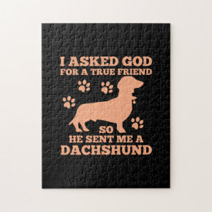 Quebra-cabeça Dachshund É Meu Verdadeiro Amigo