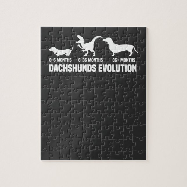 Quebra-cabeça Dachshund Evoluções (Vertical)
