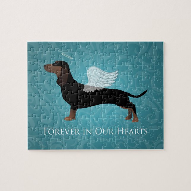 Quebra-cabeça Dachshund - Pet Loss Memorial Design (Horizontal)