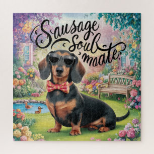 Quebra-cabeça Dachshund Sausage Soulmate