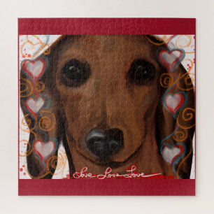 Quebra-cabeça Dachshund Vermelho