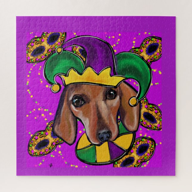 QUEBRA-CABEÇA DACHSHUND VERMELHO (Vertical)